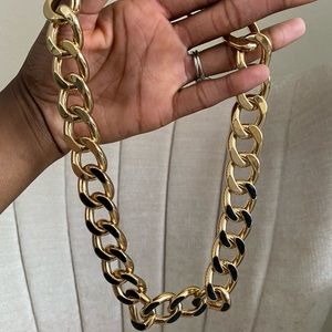 BRAHMIN Fairhaven Curb Necklace (Gold with Black Accents)